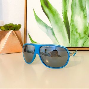 Blue Aviator Sunglasses with White Piping💙